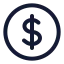Circledollarsign icon with stroke standard style
