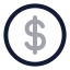 Circledollarsign icon with twotone rounded style