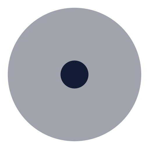 Circle Dot Icon in Bulk Rounded style