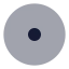 Circledot icon with bulk rounded style