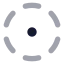 Circledotdashed icon with bulk rounded style