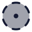Circledotdashed icon with duotone rounded style