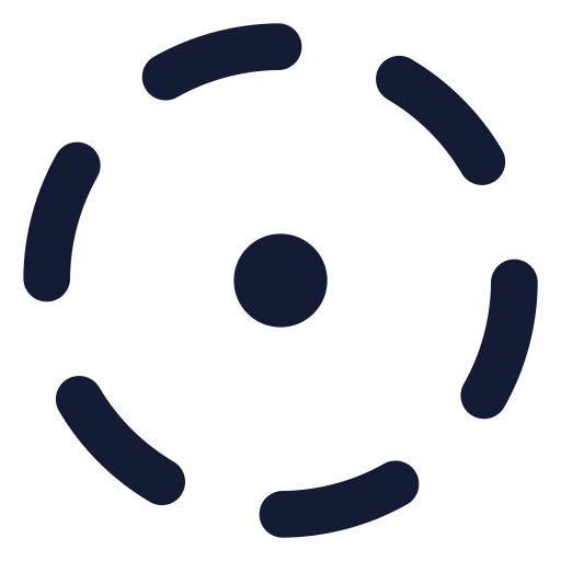 Circle Dot Dashed Icon in Solid Rounded style