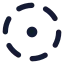 Circledotdashed icon with solid rounded style