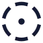 Circledotdashed icon with solid sharp style