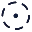 Circledotdashed icon with stroke rounded style