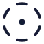 Circledotdashed icon with stroke standard style