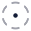 Circledotdashed icon with twotone rounded style