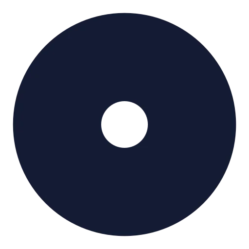 Circle Dot Icon in Solid Rounded style