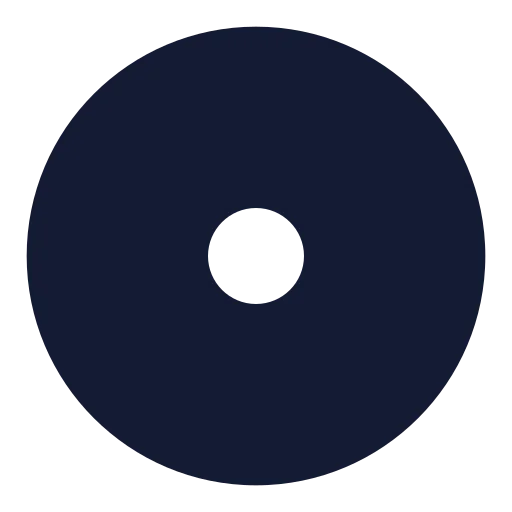 Circle Dot Icon in Solid Sharp style