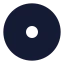 Circledot icon with solid sharp style