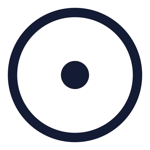 Circle Dot Icon in Stroke Sharp style