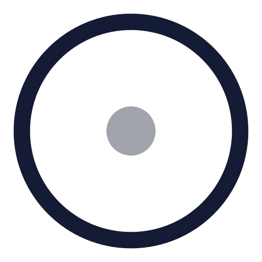 Circle Dot Icon in Twotone Rounded style