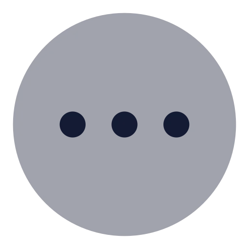Circle Ellipsis Icon in Bulk Rounded style