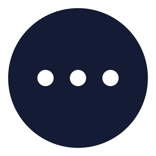 Circle Ellipsis Icon in Solid Sharp style