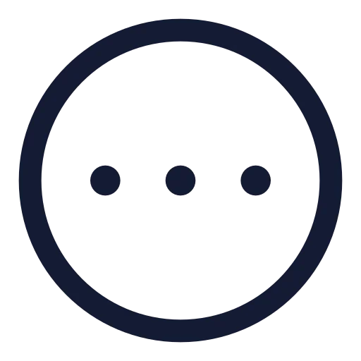 Circle Ellipsis Icon in Stroke Sharp style