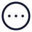 Circleellipsis icon with stroke sharp style