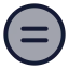 Circleequal icon with duotone rounded style
