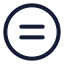 Circleequal icon with stroke rounded style