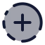Circlefadingplus icon with duotone standard style