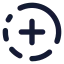 Circlefadingplus icon with solid rounded style