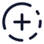 Circlefadingplus icon with stroke standard style