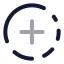 Circlefadingplus icon with twotone rounded style