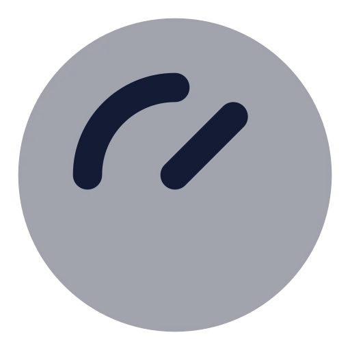Circle Gauge Icon in Bulk Rounded style