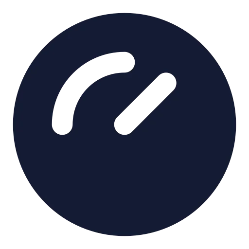Circle Gauge Icon in Solid Rounded style