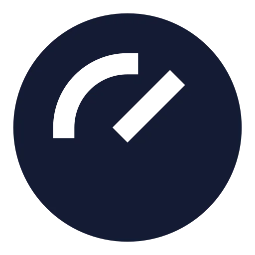 Circle Gauge Icon in Solid Sharp style