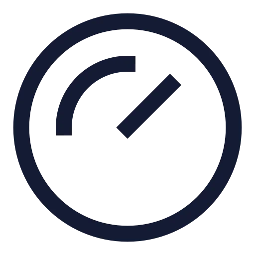 Circle Gauge Icon in Stroke Sharp style