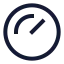 Circlegauge icon with stroke sharp style