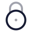 Circlelock icon with twotone rounded style