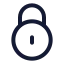 Circlelock icon with stroke rounded style