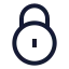 Circlelock icon with stroke sharp style