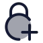 Circlelockadd icon with duotone rounded style