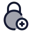 Circlelockadd icon with duotone rounded style
