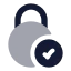 Circlelockcheck icon with bulk rounded style