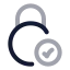 Circlelockcheck icon with twotone rounded style
