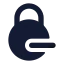 Circlelockminus icon with solid rounded style