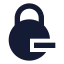 Circlelockminus icon with solid sharp style