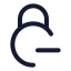 Circlelockminus icon with stroke standard style