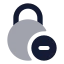 Circlelockminus icon with bulk rounded style