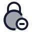 Circlelockminus icon with duotone rounded style