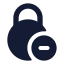 Circlelockminus icon with solid rounded style