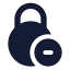 Circlelockminus icon with solid standard style