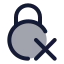 Circlelockremove icon with duotone rounded style