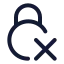 Circlelockremove icon with stroke rounded style