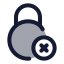 Circlelockremove icon with duotone rounded style