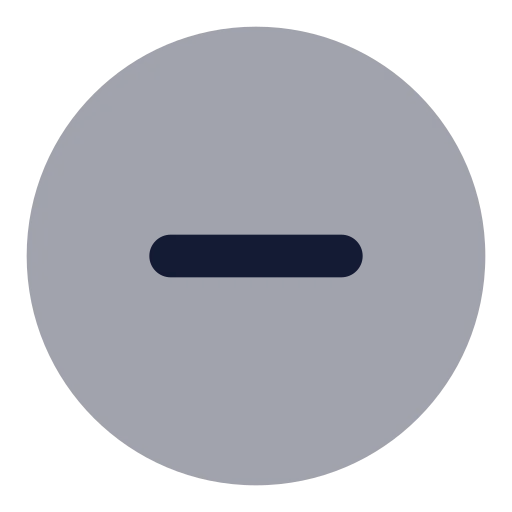 Circle Minus Icon in Bulk Rounded style